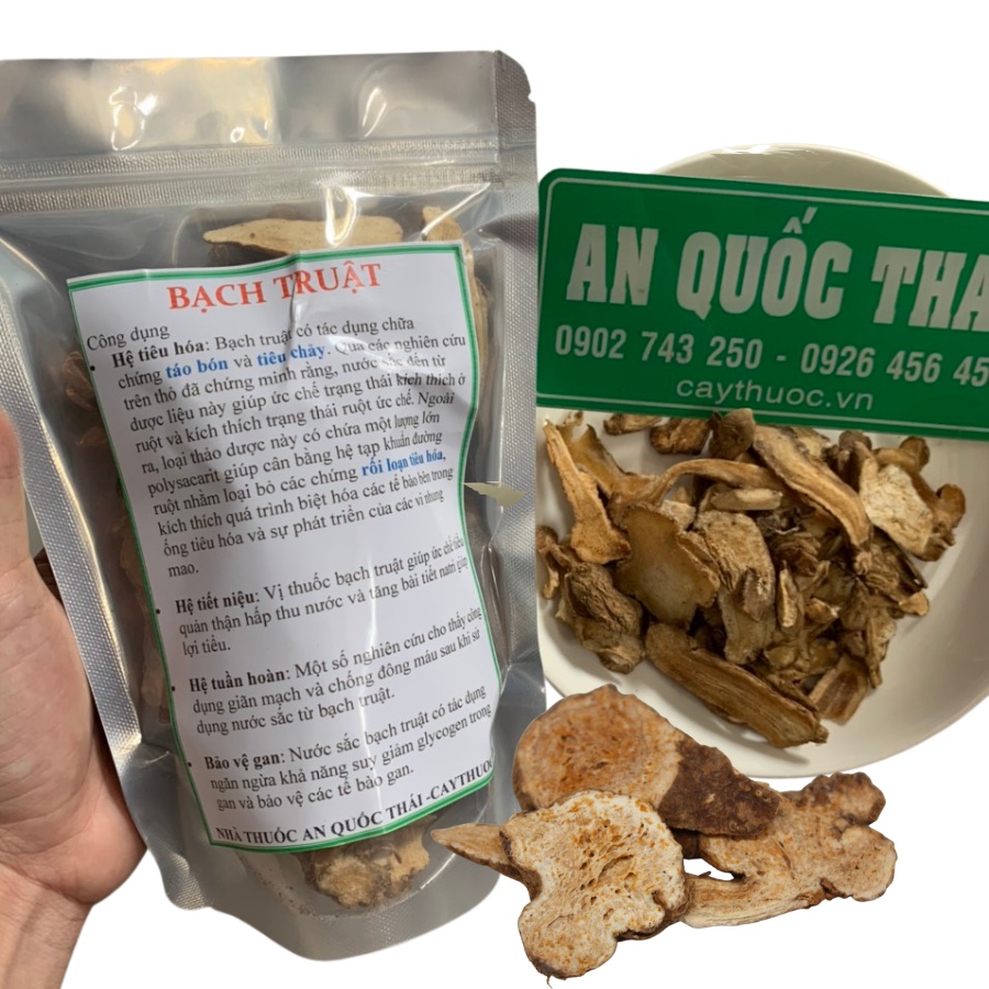 100gr Bạch Truật Khô Nguyên Chất (Sạch, Mới), Hàng Loại 1, Tốt Cho Tiêu Hóa