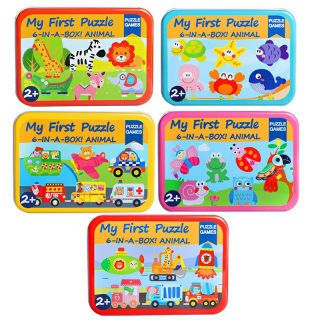 [Hàng loại 1] Đồ chơi My First Puzzle ghép hình 6 miếng hộp sắt cho bé từ 2 tuổi