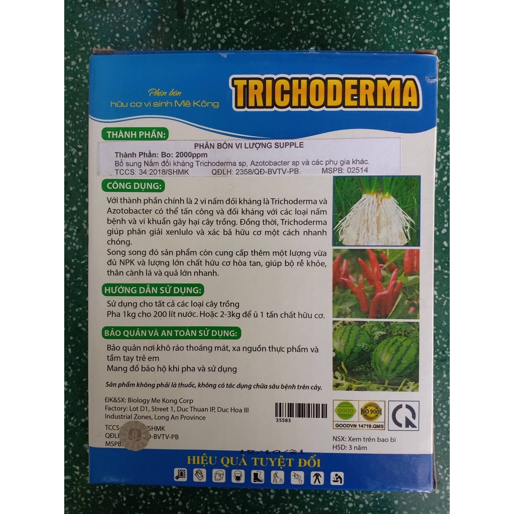 Trichoderma 1Kg - Chế Phẩm Ủ Phân Hữu Cơ, Phân Chuồng, Xác Bã Thực Vật - Đề Kháng Nấm Bệnh Hại Cây trồng
