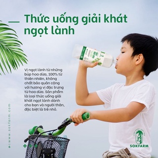 [Chính hãng] Nước uống mật hoa dừa TƯƠI Sokfarm- 250ml/chai, thanh mát, bù khoáng điện giải, chỉ số đường huyết tháp
