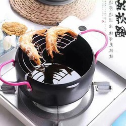 Nồi Chiên Lọc Dầu Đường Kính 18cm (Tặng Kèm Vỉ Gác Chảo)