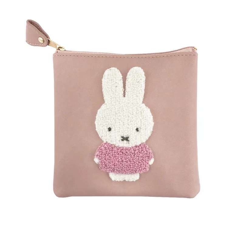 Túi Đựng Son Môi Cỡ Lớn Thêu Hình Thỏ Miffy Dễ Thương