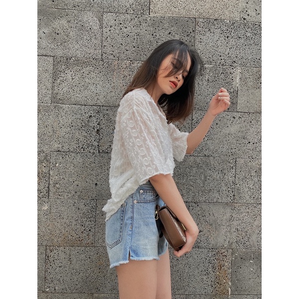 Quần Shorts jean lưng cao REVERCLOTHINGS Senka