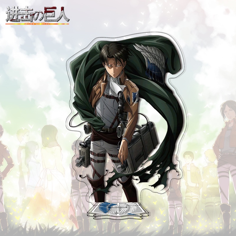 Mô hình nhân vật mica standee LEVI Attack on Titan in hình anime chibi trang trí trưng bày