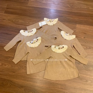 Combo váy len cổ sen - váy dạ hồng Zara