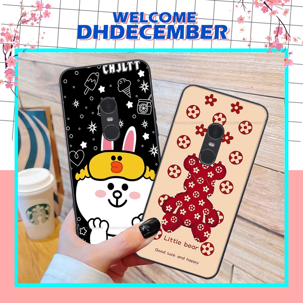 Ốp lưng Xiaomi REDMI NOTE 4 / NOTE 4X / REDMI 5 PLUS in hình gấu K@ws, gấu nâu, dor@emon RẺ- ĐẸP- BỀN
