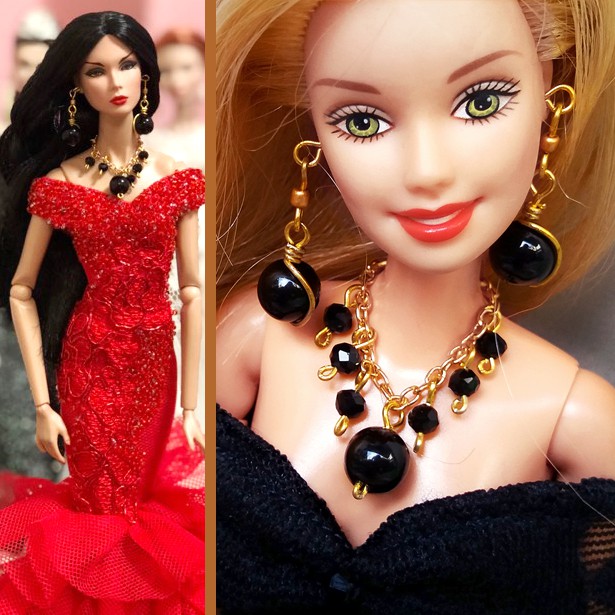 Trang Sức Búp Bê Barbie - Vòng cổ, Hoa Tai Búp bê Handmade Nguyên liệu Cao Cấp #12