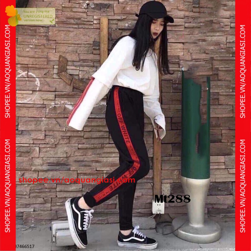 Quần Jogger Chữ Hông thời trang mt288 Aoquangiasi