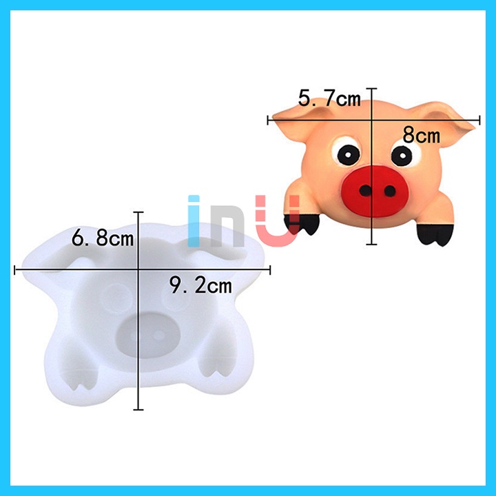 HCM - Khuôn silicon 3D các mẫu heo làm bánh fondant, socola, rau câu, xà bông 3D và resin tượng BSI