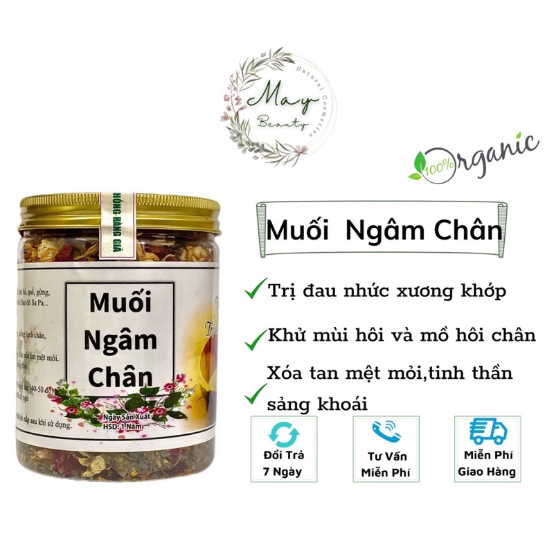 Hộp Quà SINH NHẬT ( VALENTINE, 8/3, 20/10) - Muối Đen Ngâm Chân Thảo Dược thiên nhiên combo 1kg Handmade