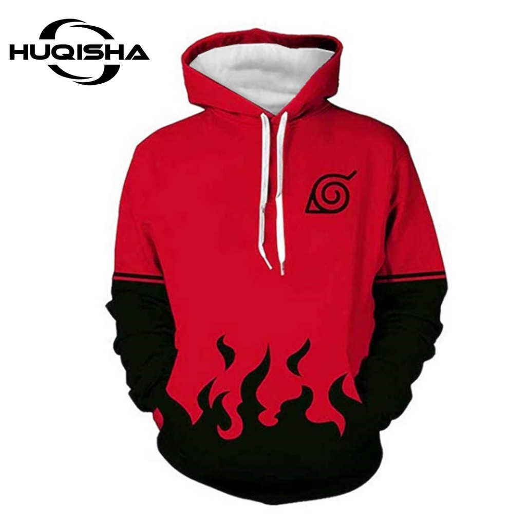 Áo hoodie HUQISHA in hình Naruto Uzumaki Kakashi cho cả nam và nữ