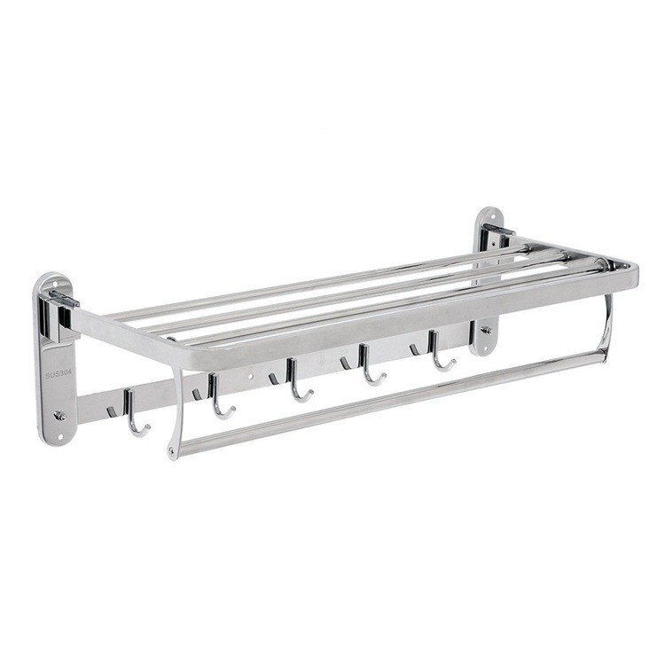 Thanh vắt khăn 2 tầng inox 304 cao cấp không gỉ MKT-05C TẶNG KÈM BỘ VÍT GẮN TƯỜNG