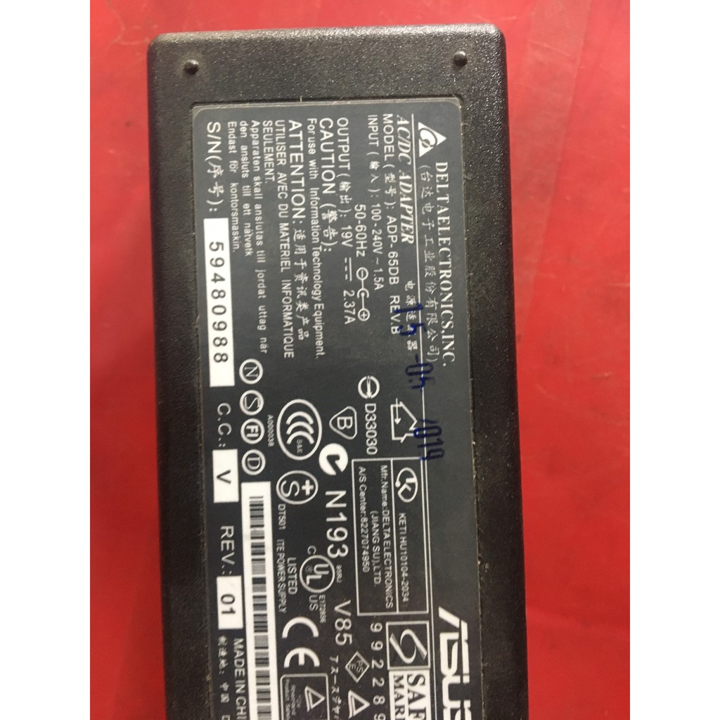 Sạc laptop Asus chân nhỏ 19V-2.37A