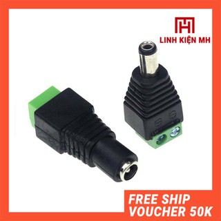 Cặp Jack DC Nguồn 5.5 x 2.1mm (Đực+ Cái)