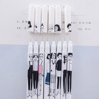 Bút gel mực đen ngòi 0.38mm phong cách hoạt hình dành cho học sinh