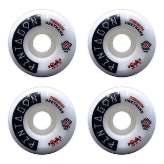 Bộ bánh ván trượt Skateboard chuyên nghiệp- PENTAGON LABEL WHITE 100A WHEELS 52MM
