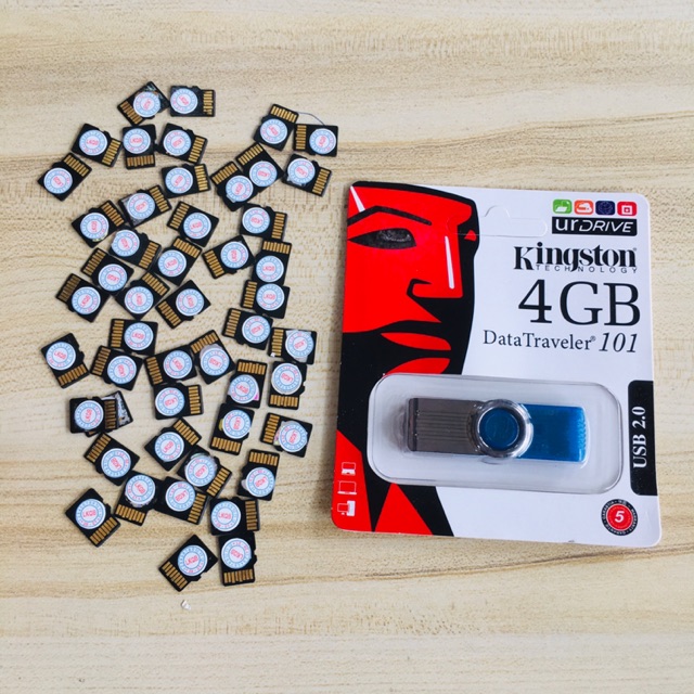 Combo 10 Thẻ Nhớ 2GB (Tặng Usb 4GB)