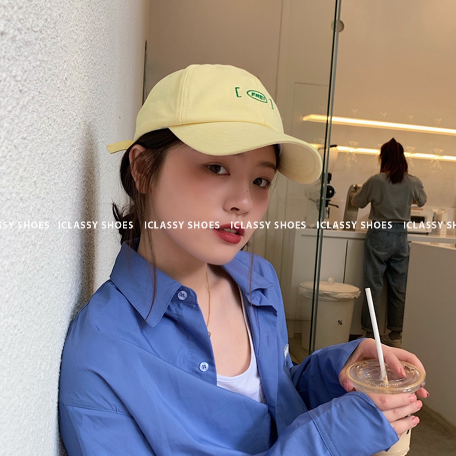 Nón/Mũ Lưỡi Trai Ulzzang Unisex Thêu Chữ 6 Màu Vải Cotton Cao Cấp Phong Cách Hàn Quốc, Vintage - Iclassy_shoes