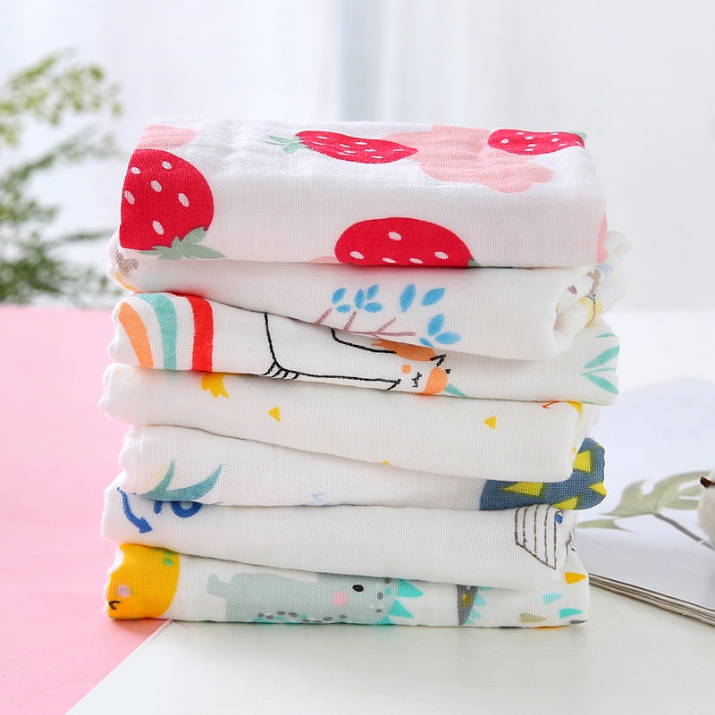 Khăn Mặt Cho Bé Khăn Xô Nhăn 6 Lớp 100% Cotton Siêu Mềm, Hàng Xuất Khẩu BÔNG BI KIDS STORE