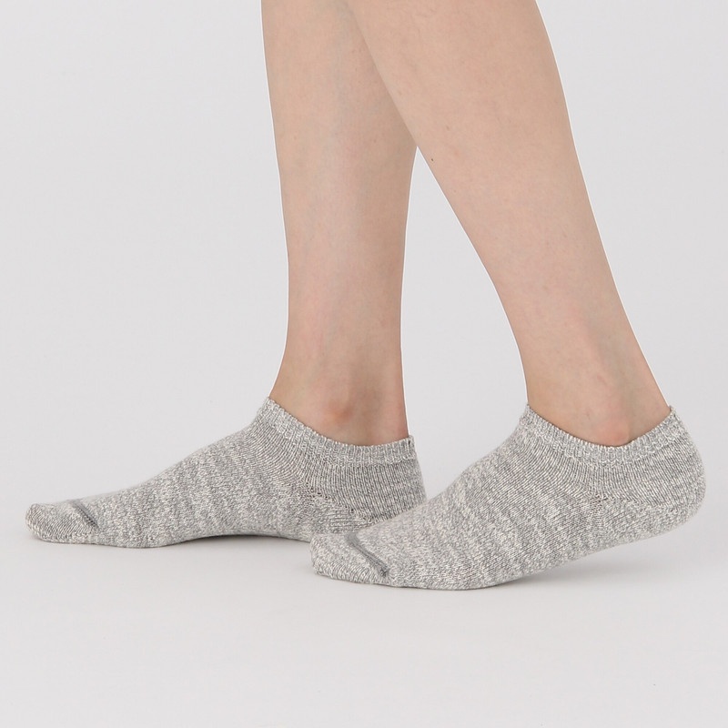 Muji Tất Tới Mắt Cá Ôm 90 Độ Sợi Slub