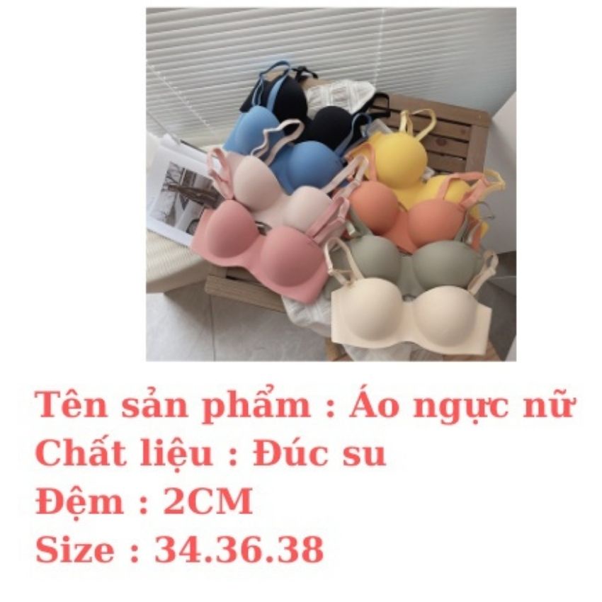 Áo Lót Nữ Không Gọng Mút Dày 2cm Siêu Nâng Ngực - Áo Bra Đúc Su Mềm Mịn Mút Bàn Tay Thông Hơi A820
