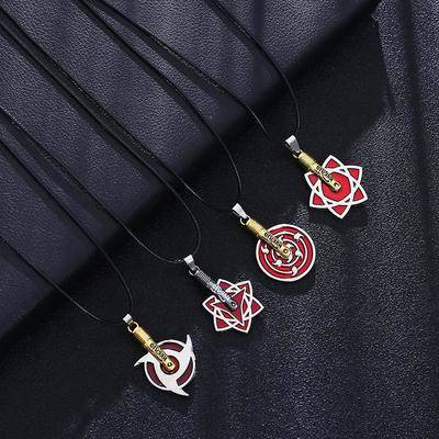 Dây chuyền Naruto, Itachi Uchiha, Sasuke Kakashi Tokuo Viết bánh xe mắt Anime Mặt dây chuyền