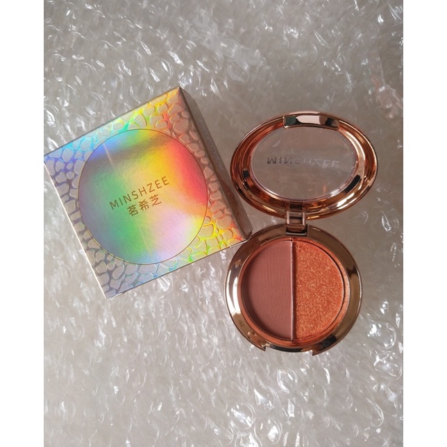 Bảng phấn mắt phấn 2 màu, phấn bắt sáng nhũ lấp lánh , phấn mắt lì trang điểm làm đẹp tông CAM BLINK | BigBuy360 - bigbuy360.vn