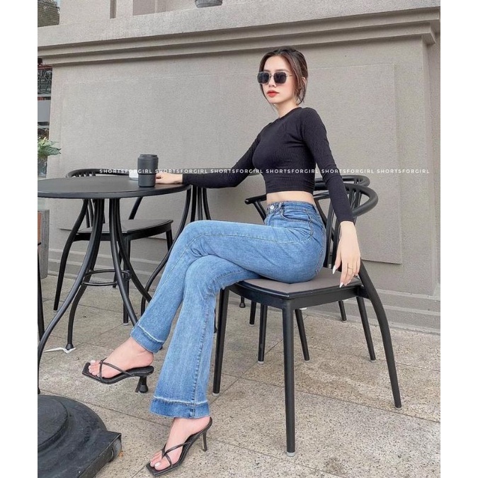 Quần Ống Loe. Lưng Cao Trên Rốn. Co Giãn Mạnh. Dài Quần 1m05. size 60kg Đến 95Kg