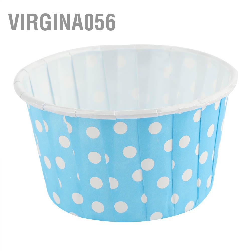 Virgina056 100PCS Mini Cupcake Liners Paper Round Cake Baking Cups Muffin Cases with Lid