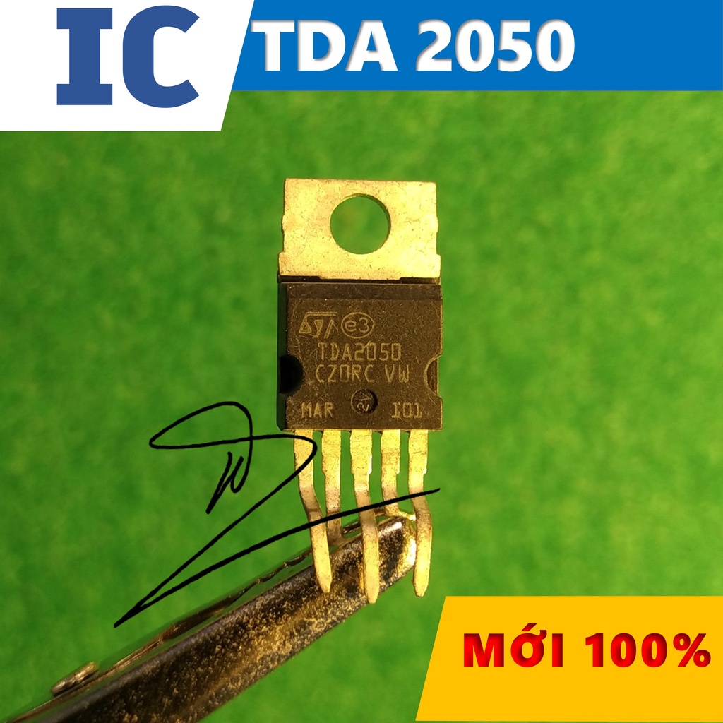 IC âm thanh TDA 2050     Mới 100%   5A/±15V/±25V/25W   5 chân