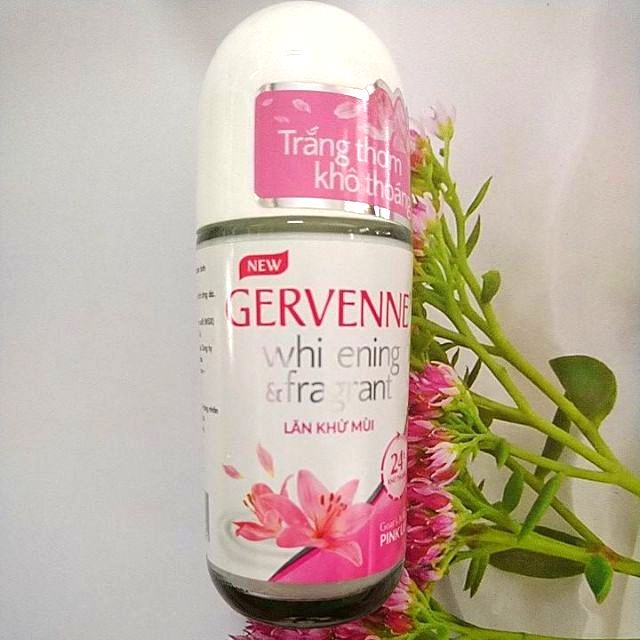 Lăn khử mùi Gervenne trắng da hương nước hoa 24h