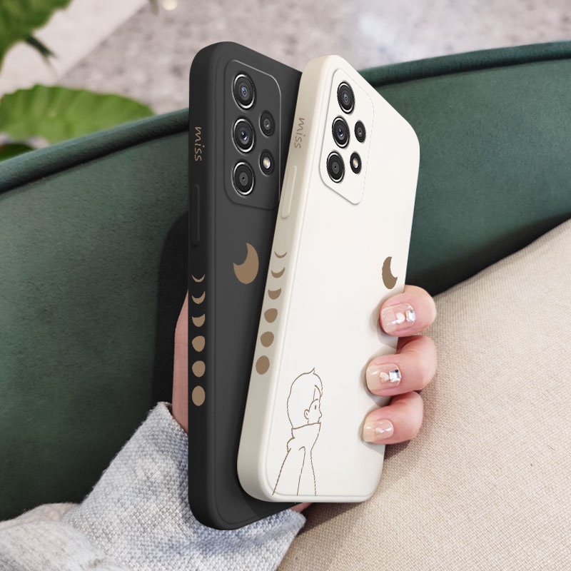 Ốp Điện Thoại Họa Tiết Mặt Trăng Twilight Miss Thoải Mái Cho Samsung Galaxy A72 A52 A52S A42 A32 4G 5G