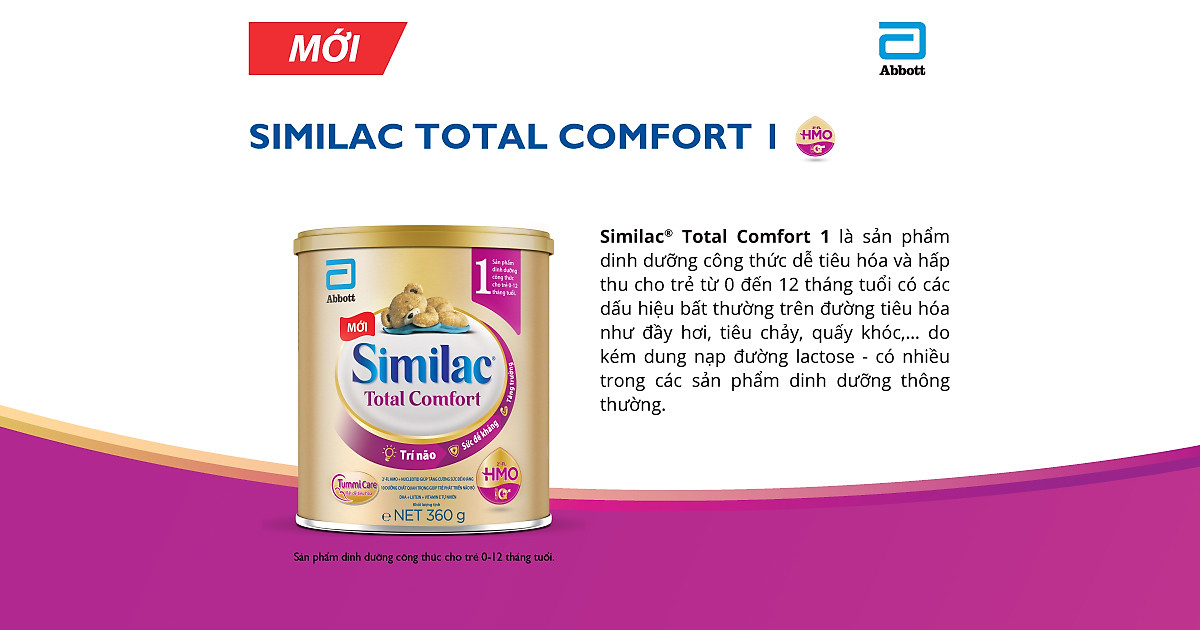 Sữa Similac Total Comfort số 1 lon 360g.