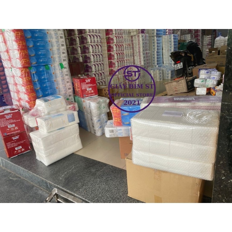 Khăn giấy ăn vuông Việt Nhật cân khổ 10x10 cm cho quán ăn, nhà hàng
