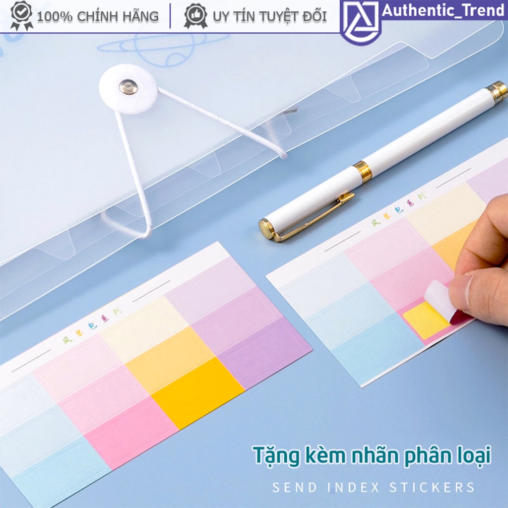 Bìa hồ sơ A4 dễ thương nhiều ngăn khóa dây tiện lợi