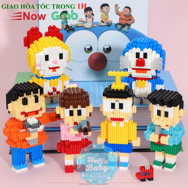 Combo 6 nhân vật xếp hình Doraemon và các bạn - Lego Doraemon