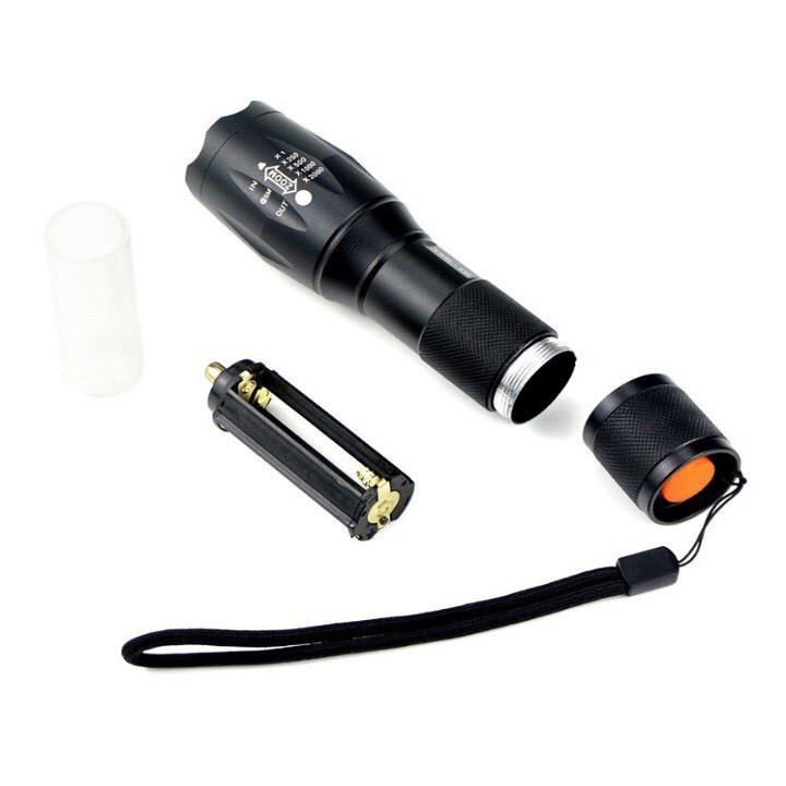 Đèn Pin Siêu Sáng  UltraFire Led Cree XML T6 Cao Cấp Hợp Kim Chống Nước Pin Có Thể Sạc Lại Full box