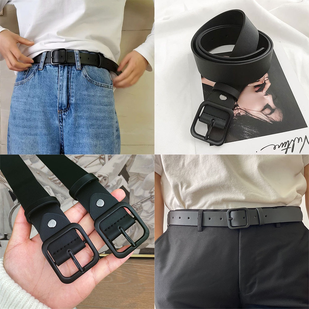 Thắt Lưng Màu Đen Kiểu Dáng Đơn Giản Thời Trang Dành Cho Cả Nam Và Nữ