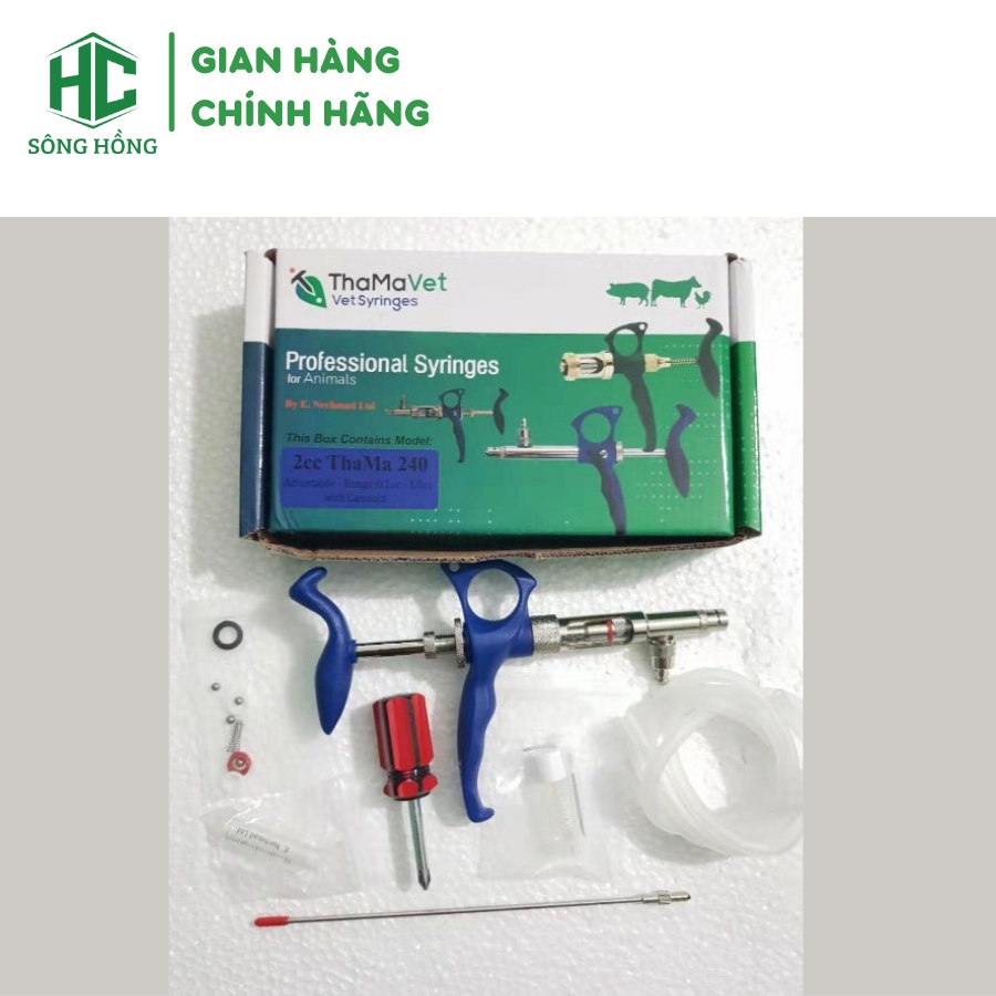 Xilanh tự động tiêm gia cầm ThamaVet ống thủy, pittong dùng trong thú y