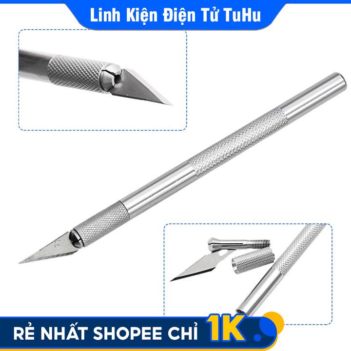Dao Khắc Trổ Kỹ Thuật Cán Nhôm 14cm Không Kèm Lưỡi Thay Thế Màu Ngẫu Nhiên