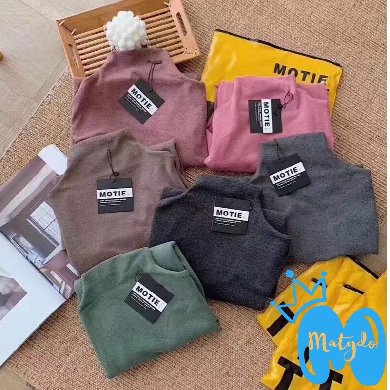Áo giữ nhiệt nữ MATYDO cotton gân thời trang chất dày ấm cho mùa thu đông từ 40-55kg