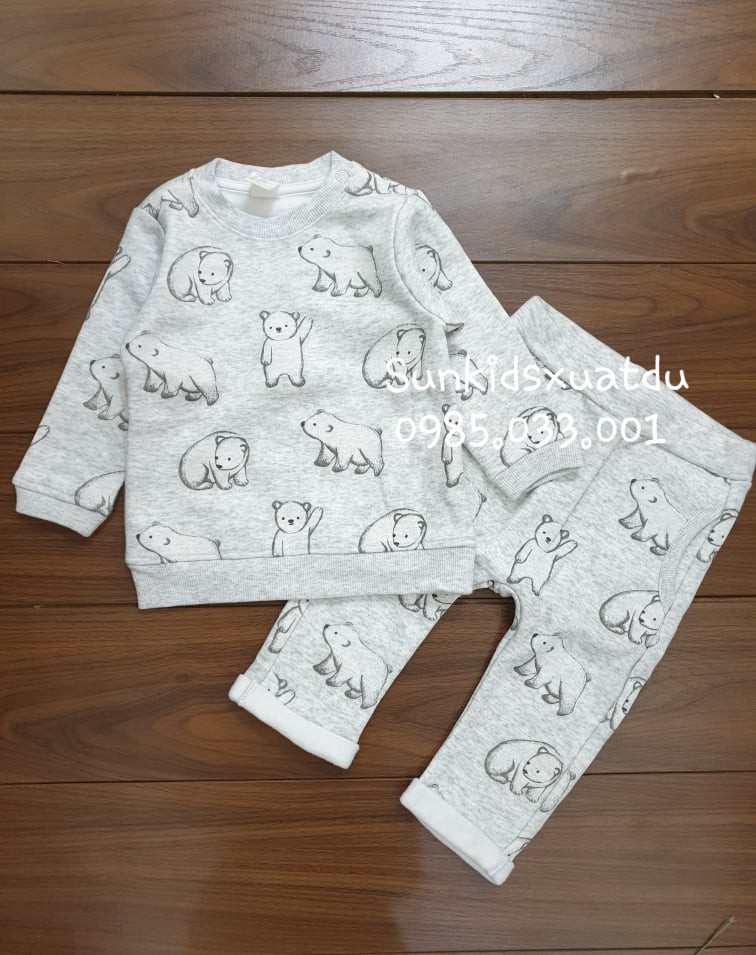 Bộ nỉ gấu trắng dư xịn
