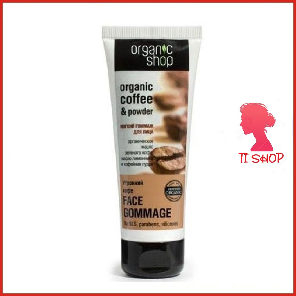Tẩy da chết 💋FREESHIP💋 Tẩy Da Chết Organic Coffee dành cho mặt sạch da sáng bóng 75ml