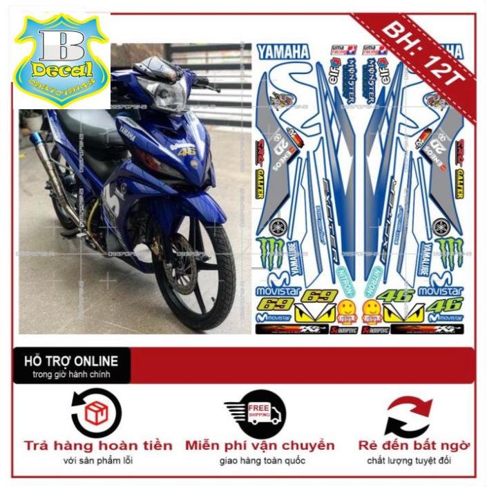 ( Quí khách vui lòng mang ra tiệm cho thợ dán ) Tem EX 2011 MOVISTAR DÁN XE XANH GP [Bi Decal]