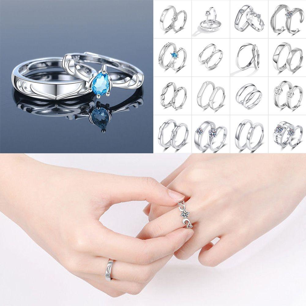 1 Cặp Nhẫn Cưới Thiết Kế Đơn Giản Sang Trọng|Miếng Dán Hình Trái Tim Trang Trí Xe Hơi