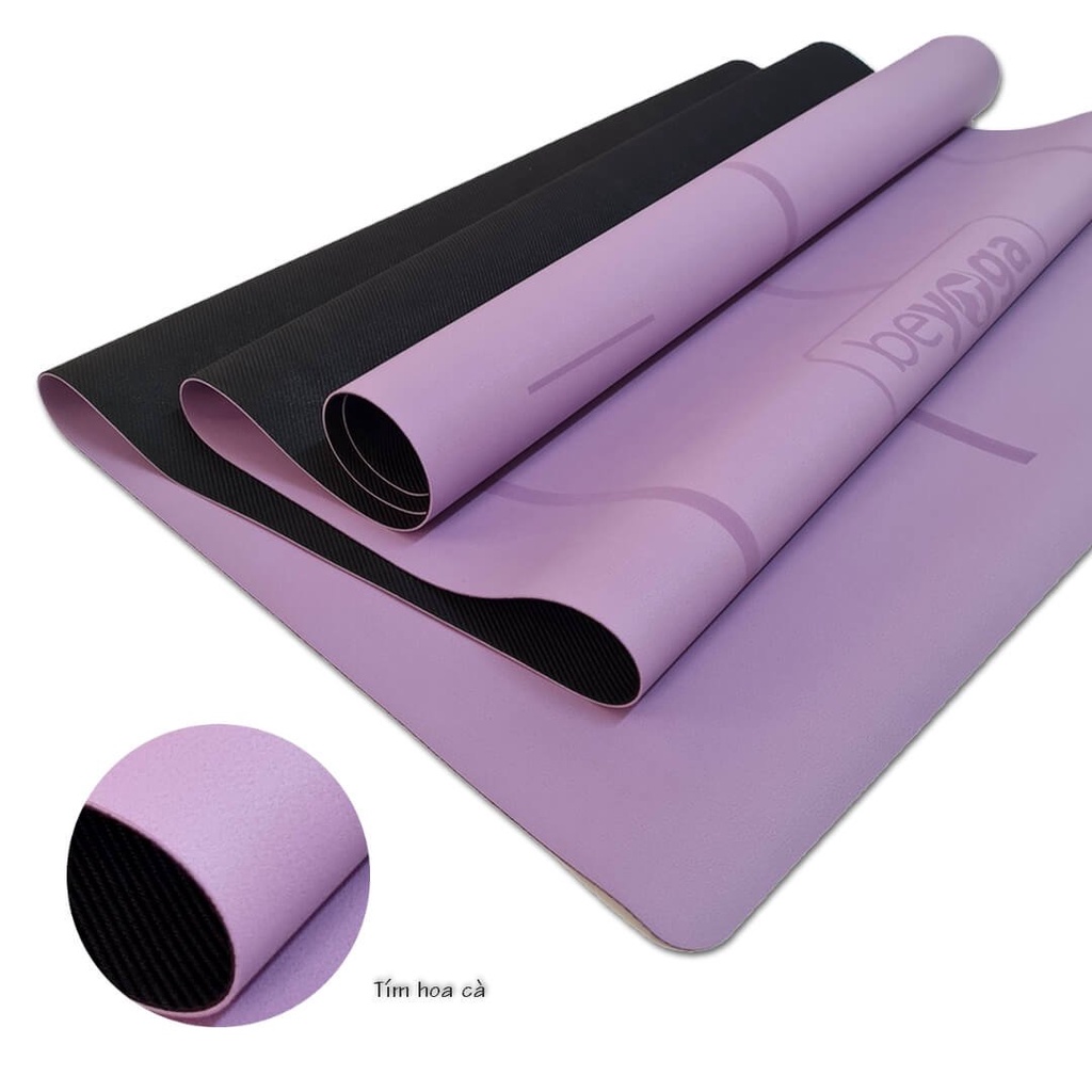 Thảm Yoga Cao Su Tự Nhiên Dày 5mm, Phiên Bản Mới, Cao Cấp, Chống Trơn Vượt Trội, Chống Bám Bẩn, beYoga Đài Loan