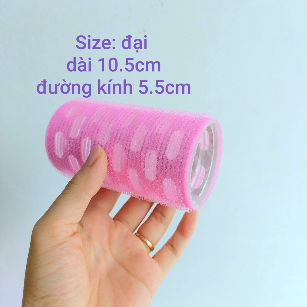 Lô cuốn tóc, cuốn mái Hàn Quốc lõi Nhôm to dài tự dính nhiều size