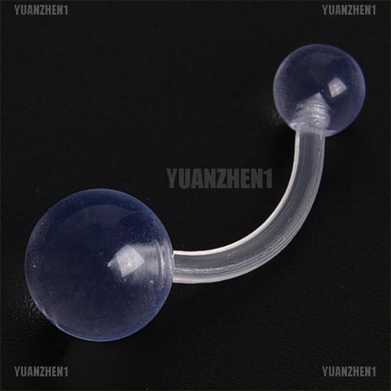 [YUANZHEN1] Set 9 Khuyên Rốn / Lưỡi / Môi / Rốn Trong Suốt