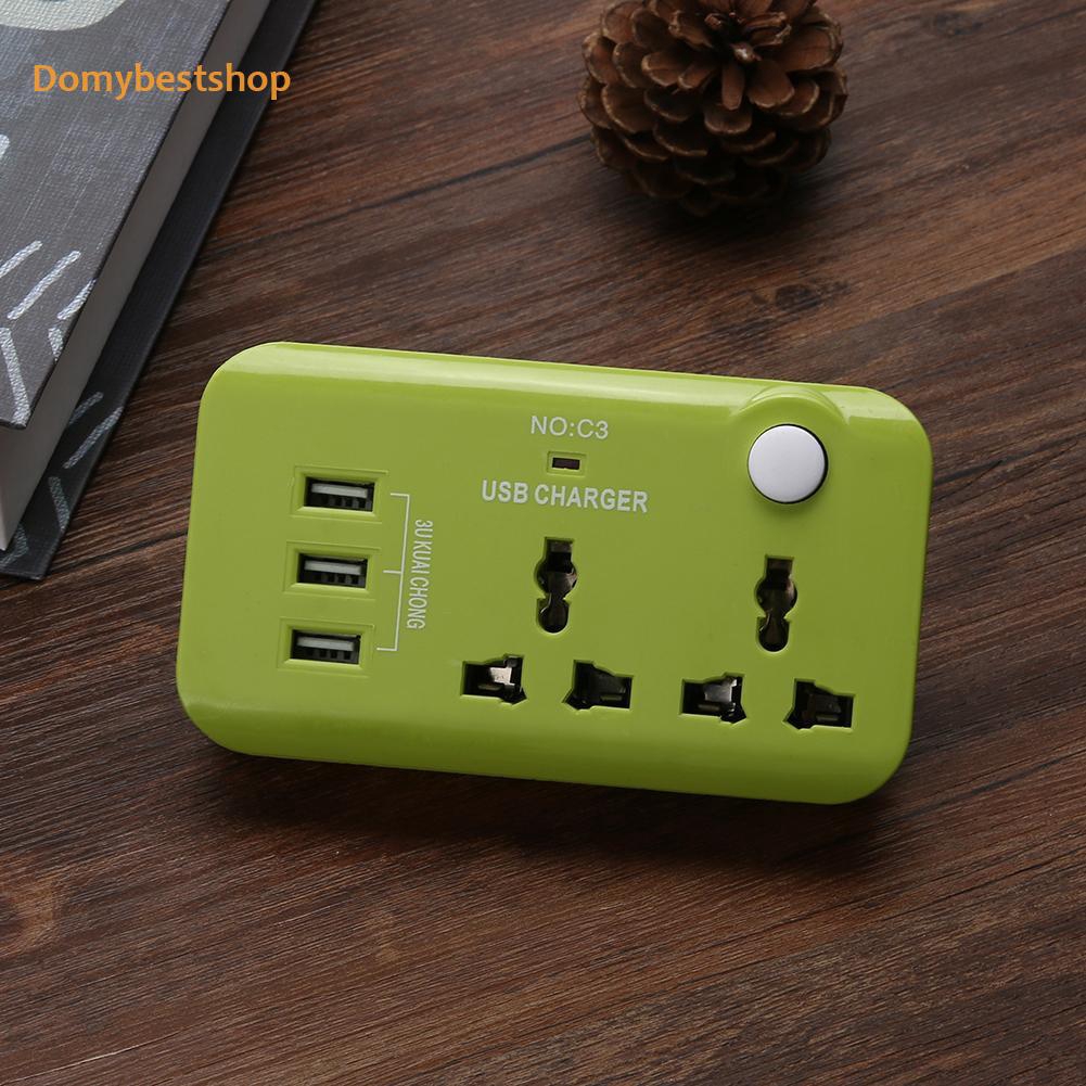 ✿UK Plug 3 USB Port Quick Charging Hub Charger Dock Power Strip✿