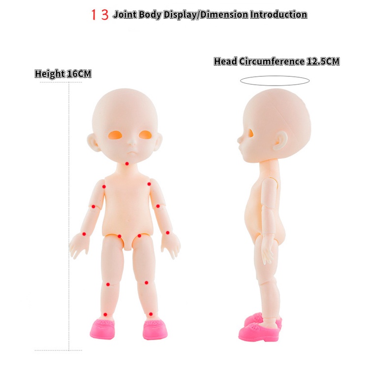 Đồ Chơi Búp Bê Công Chúa BJD 16CM 13 Khớp